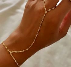 18K GP Singapore ring bracelet | dainty ring bracelet | handlet bracelet | finger chain bracelet | hand chain bracelet | gift for her